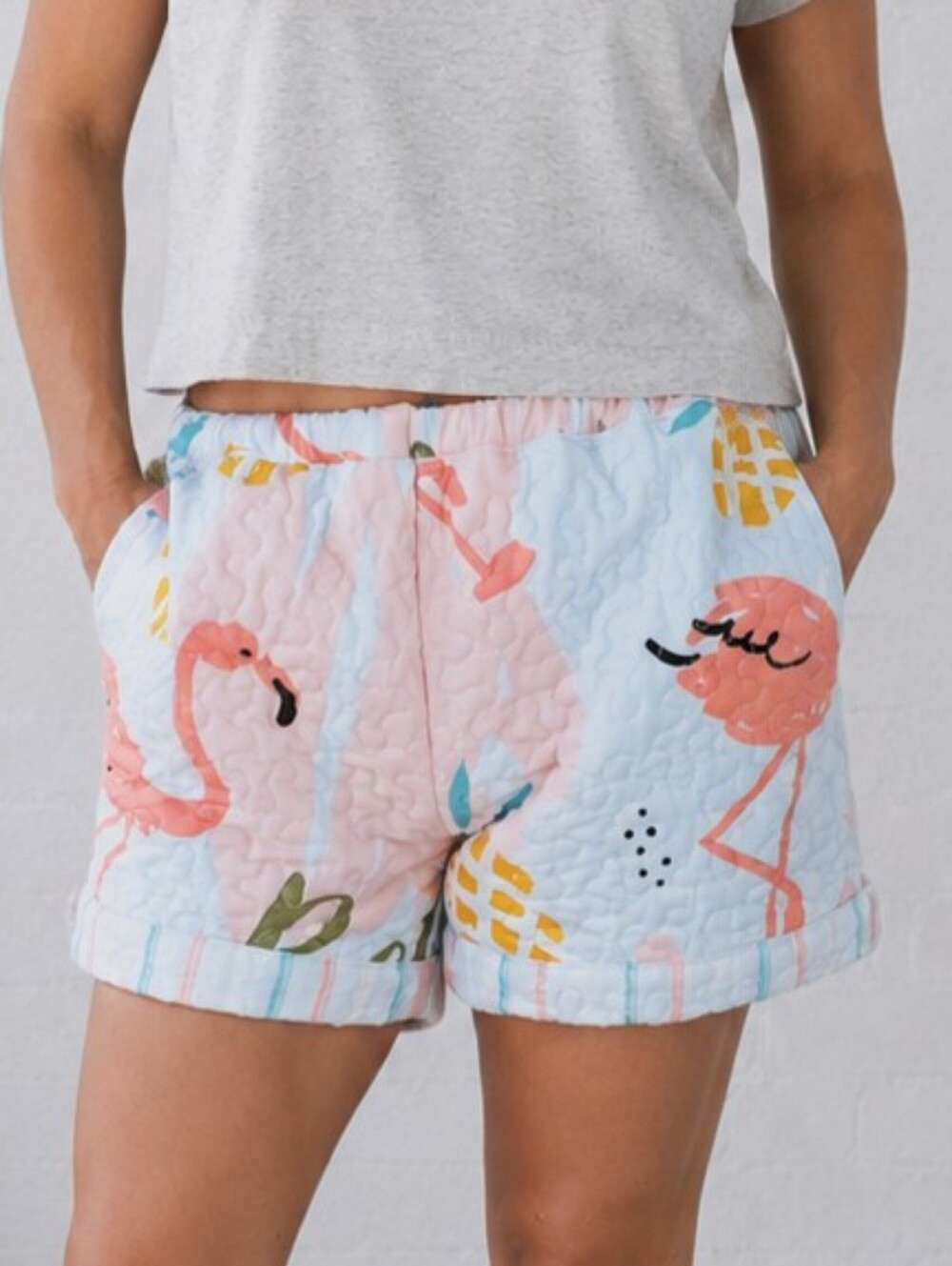 Upcycled- Paradise Postcard Shorts